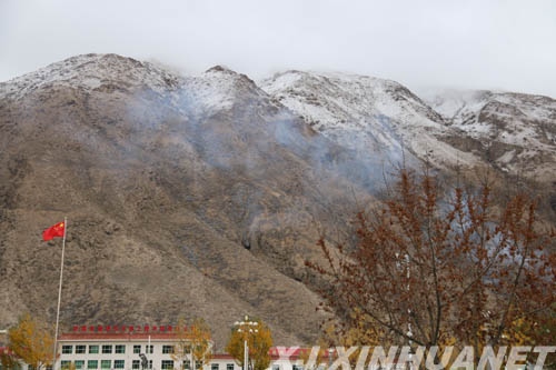 新疆阿合奇县迎来大面积降温天气(图)