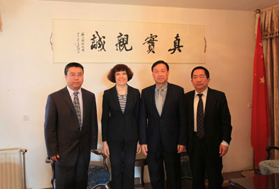 驻黑山大使崔志伟会见黑外交部总督察(图)