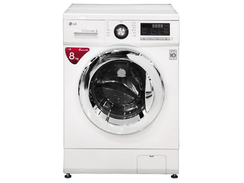 这款LG WD-T12412DG采用了白色机身,搭配银光舱门前,显得简约典雅。8KG的洗涤容量,也算是目前市场上的大容量滚筒,对于洗涤床单、被罩也都毫不费力。