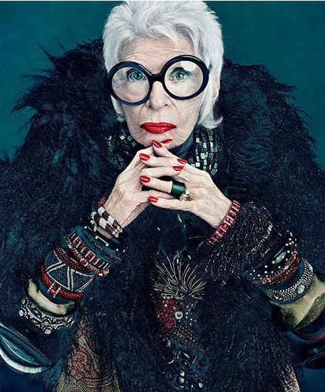 艾瑞斯-阿普菲尔(iris apfel)90岁那年代言mac彩妆