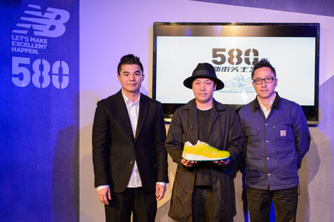 new balance中国区市场总监江畅先生、mita Sneakers创意总监Kunii先生与new balance产品总监Gavin