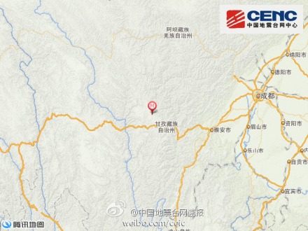 四川甘孜发生6.3级地震 成都震感明显