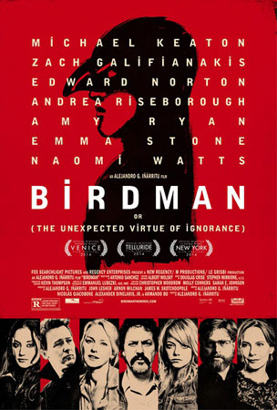 《鸟人》横扫最佳影片、最佳导演、最佳男主角、最佳女配角等10项提名