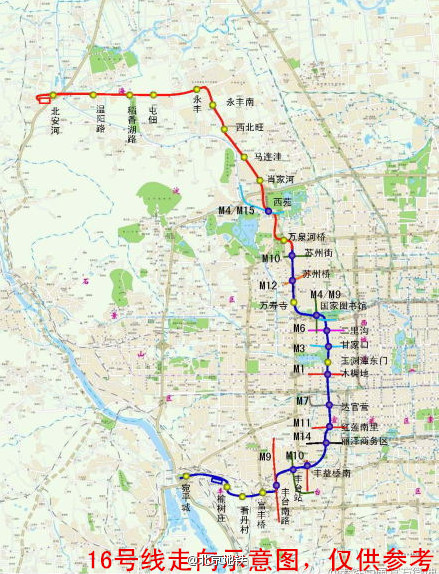 北京地铁16号线拟2017年底通车全长50公里(图)