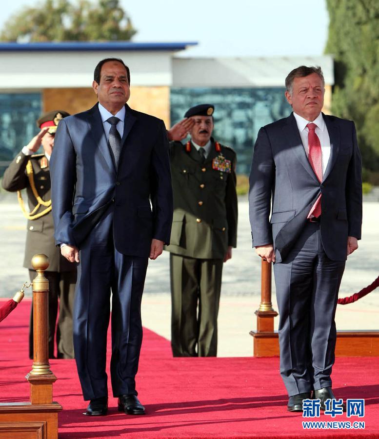 埃及总统塞西访问约旦(组图)