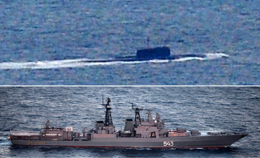 俄军核潜艇在日本周边罕见上浮航行
