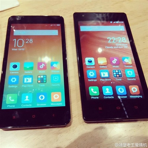 红米手机2S真机照首次曝光(图片来自新浪微博)