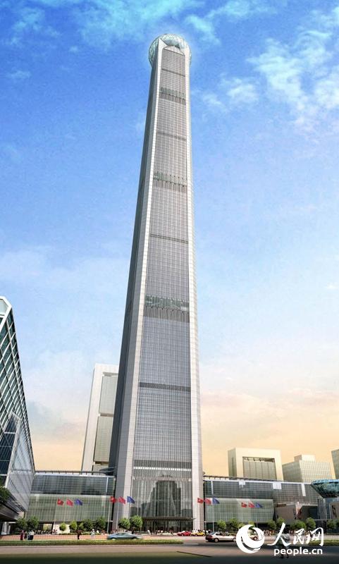 北方第一高楼天津117大厦突破500米 成为世界第8座超500米的摩天大楼