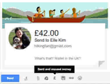 Gmail 英国用户能用电子邮件转帐