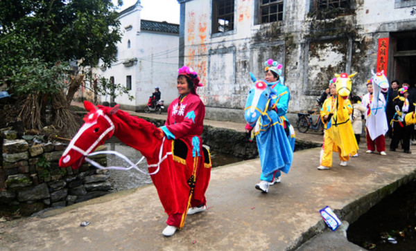 春节去千岛湖闹年俗之大年初一跳竹马