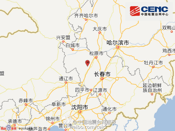 中新网2月17日电据中国地震台网正式测定：02月17日06时28分在吉林省松原市前郭尔罗斯蒙古族自治县(北纬44.7度，东经124.1度)发生4.0级地震，震源深度8千米。