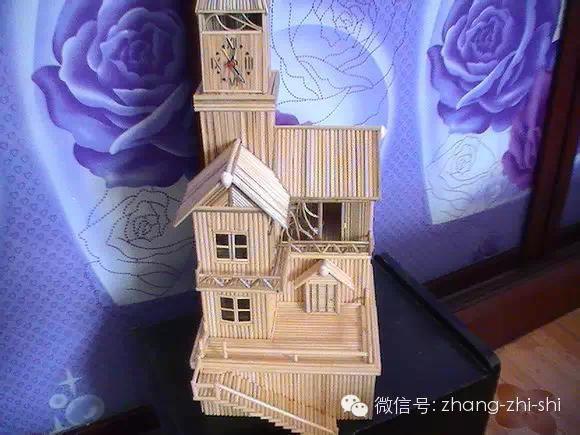 筷子做的小别墅,和大家分享