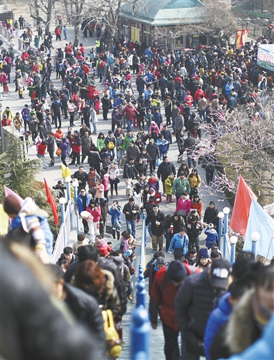 昨日,石景山游乐园“迎春洋庙会”。