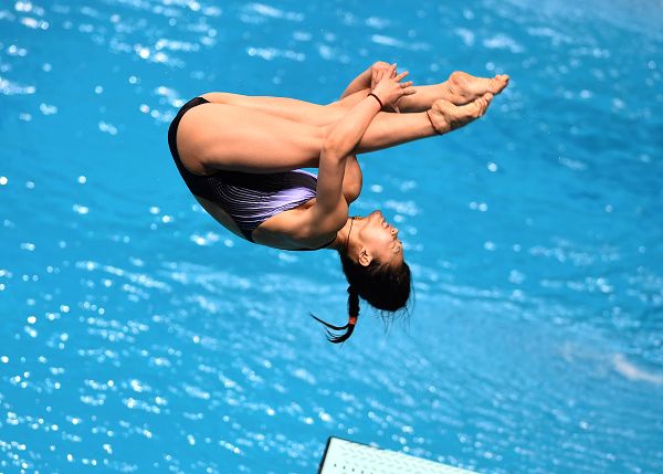 图文:全国跳水冠军赛一米板 贾东瑾出战一米板