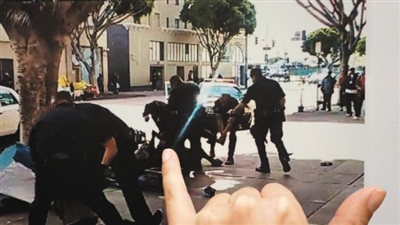 洛杉矶警察射杀流浪汉 目击者大喊让警察放下