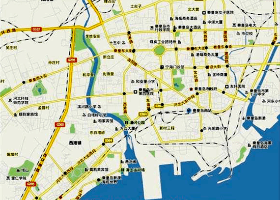 秦皇岛市内新安装违章摄像头分布图