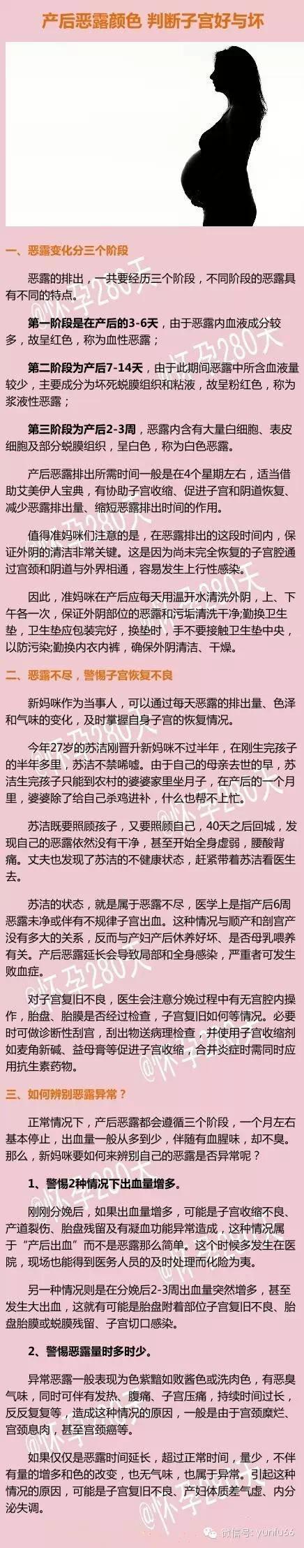 产后恶露颜色 判断子宫好与坏