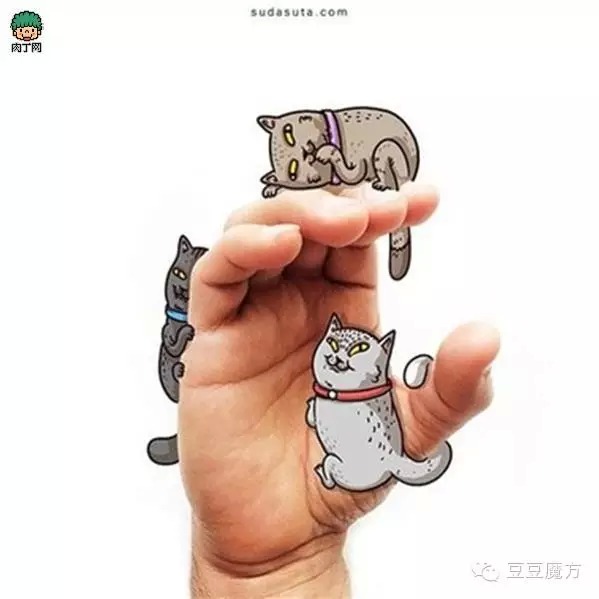 玩创意||妙趣横生的手指小游戏插画设计