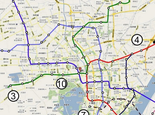 杭州地铁3号线走向确定 从城西过武林广场到临平