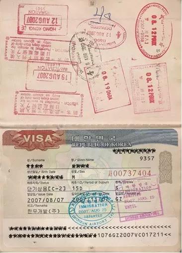 韩国个人旅游签证所需材料