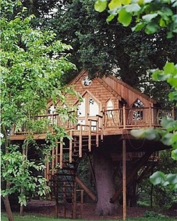 木结构树屋
