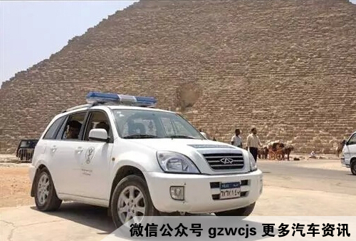 有工厂,所以奇瑞在埃及还是比较常见的,而且这款瑞虎车型还被当做警车