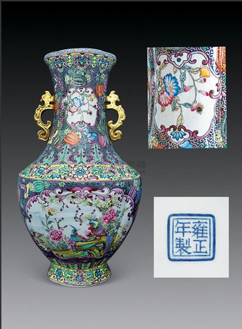 雍正珐琅彩瓷器鉴定真假的技巧,珐琅彩起始于康熙后期,鼎盛时为