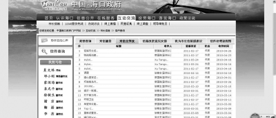 海口政务网“体检”:有的睡了4年 有的没有内容