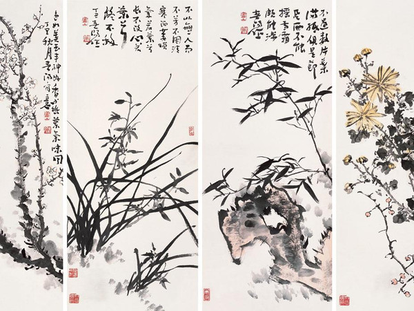 唯美古风!中国历代名家梅兰竹菊绘画欣赏