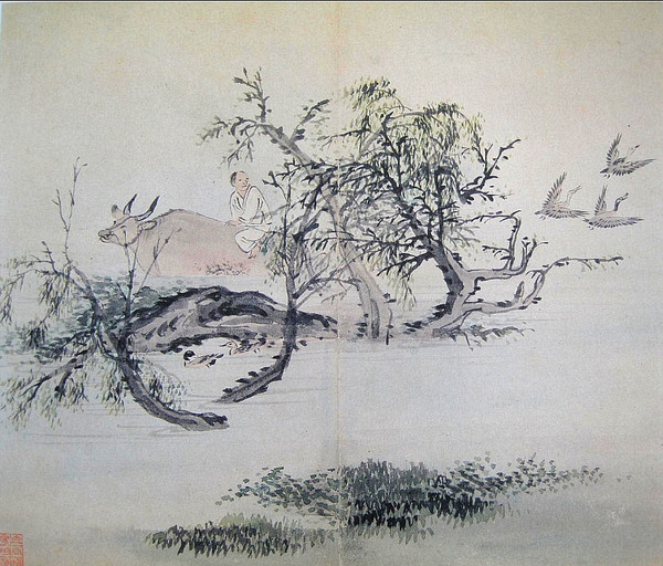 三,朝鲜后期风俗画家金得臣金得臣(1754-1822)是朝鲜后期画家,祖籍开