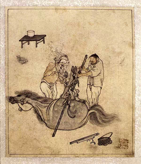 三,朝鲜后期风俗画家金得臣金得臣(1754-1822)是朝鲜后期画家,祖籍开