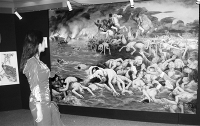 九八印尼惨案,98印尼烤吃女记者是谁 《红溪惨案》历史画卷(3米×2米),把华人抗荷支持印尼独立斗争的史实