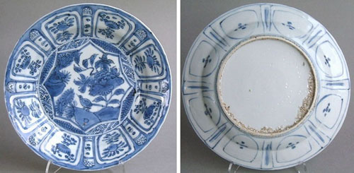 魅力的な価格 中國 五彩花鳥克拉克瓷盤 呉須 州窯 明末時代 色絵磁器