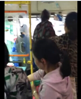 公交车临时改线 大妈抡包砸司机