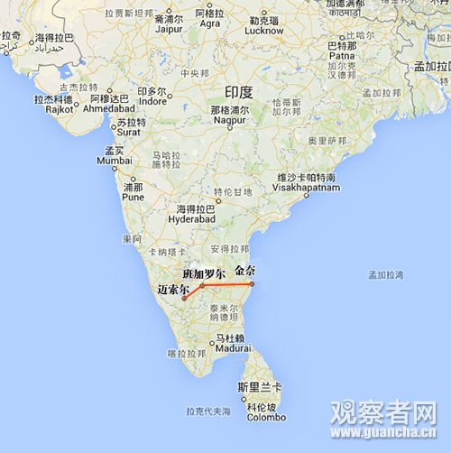 中国代表团开始考察在印修建"迈索尔—班加罗尔—金奈"高铁线路的事宜