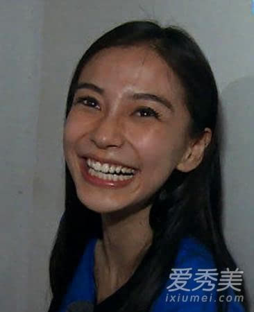 angelababy (皮肤黑,表情纹,凸下巴)