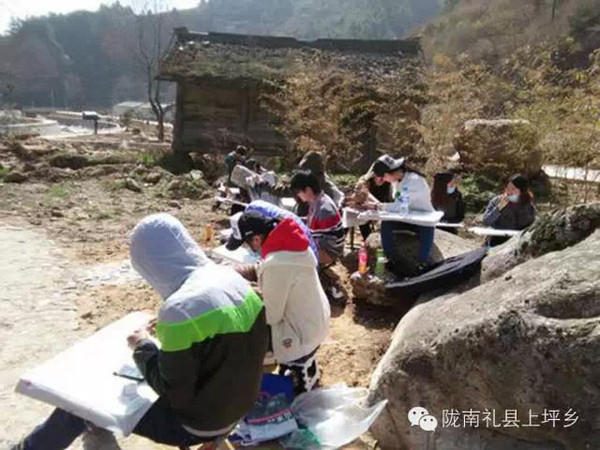 礼县上坪乡正在打造高校美术写生基地