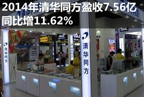 2014年清华同方盈收7.56亿 同比增11.62%-同