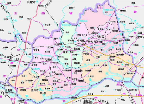 焦作市位于河南省西北部,北依太行山,与山西晋城市接壤,南临滔滔黄河图片