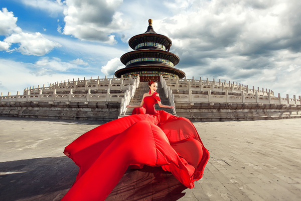 北京婚纱摄影,在天坛留下最美婚纱照