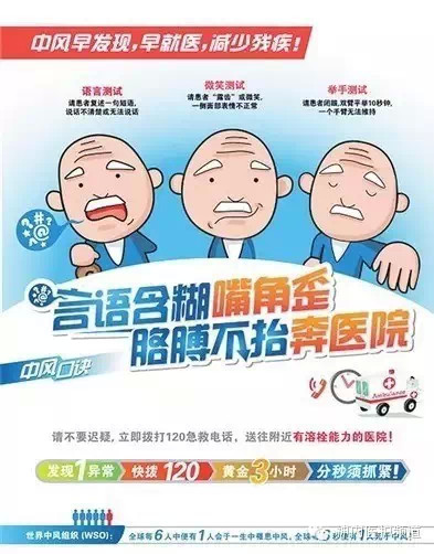 虽然脑卒中发病急,但发病前期是有征兆的.