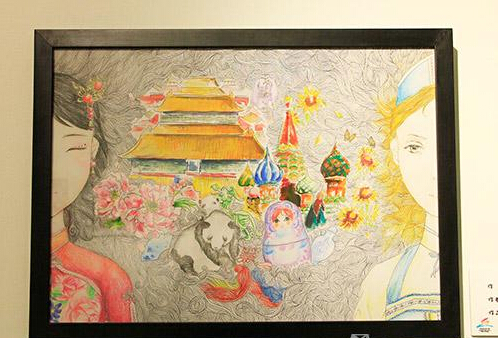"友谊之桥"中俄青少年绘画大赛优秀作品展开幕