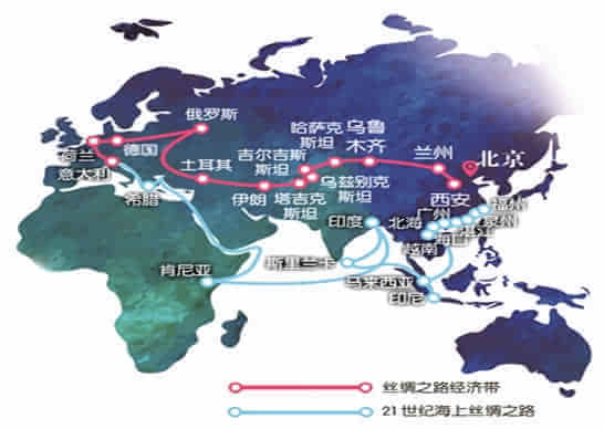 (图一)"一带一路"版图图片
