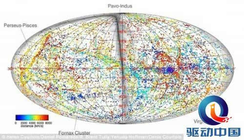 宇宙3d地图:涵盖30亿光年太空区域