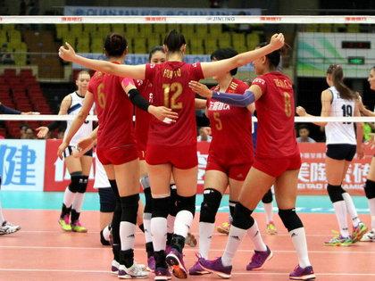 亚锦赛中国女排3-0横扫哈萨克进四强战泰国