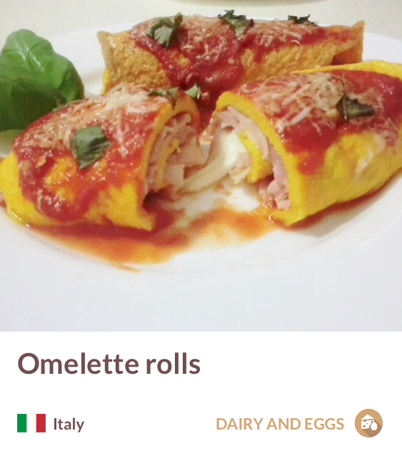 意式鸡蛋卷 omelette rolls