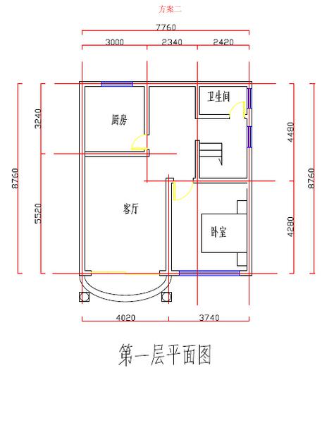 农村8x10自建房设计图