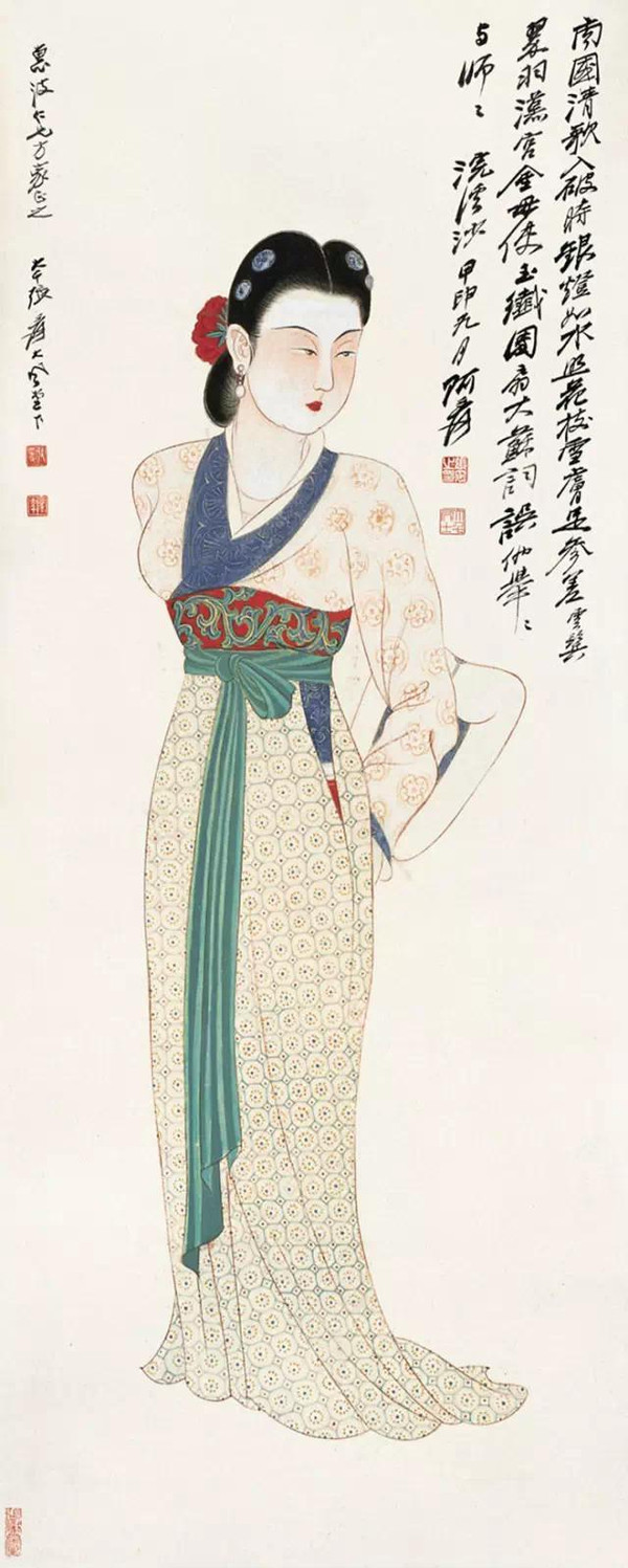 著名画家于非暗曾说:"大千人物,尤以仕女最为画道人赞赏,谓能大胆别