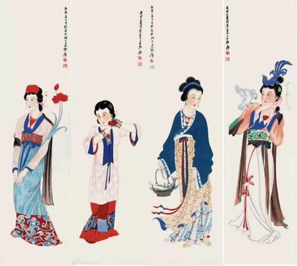 看张大千仕女图