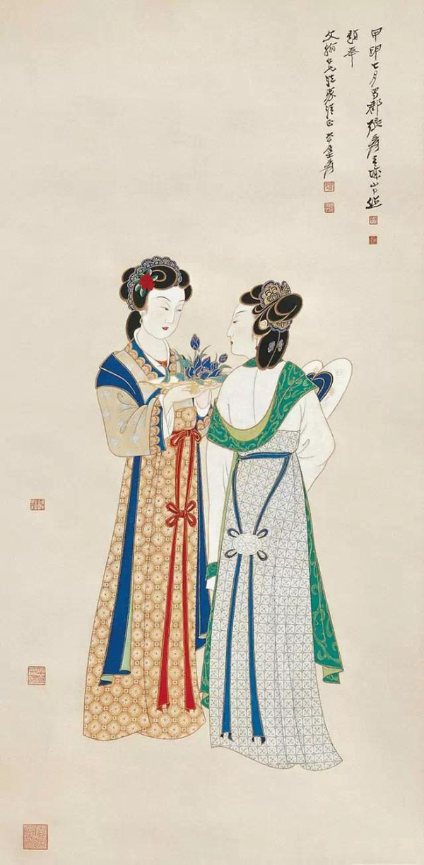 看张大千仕女图